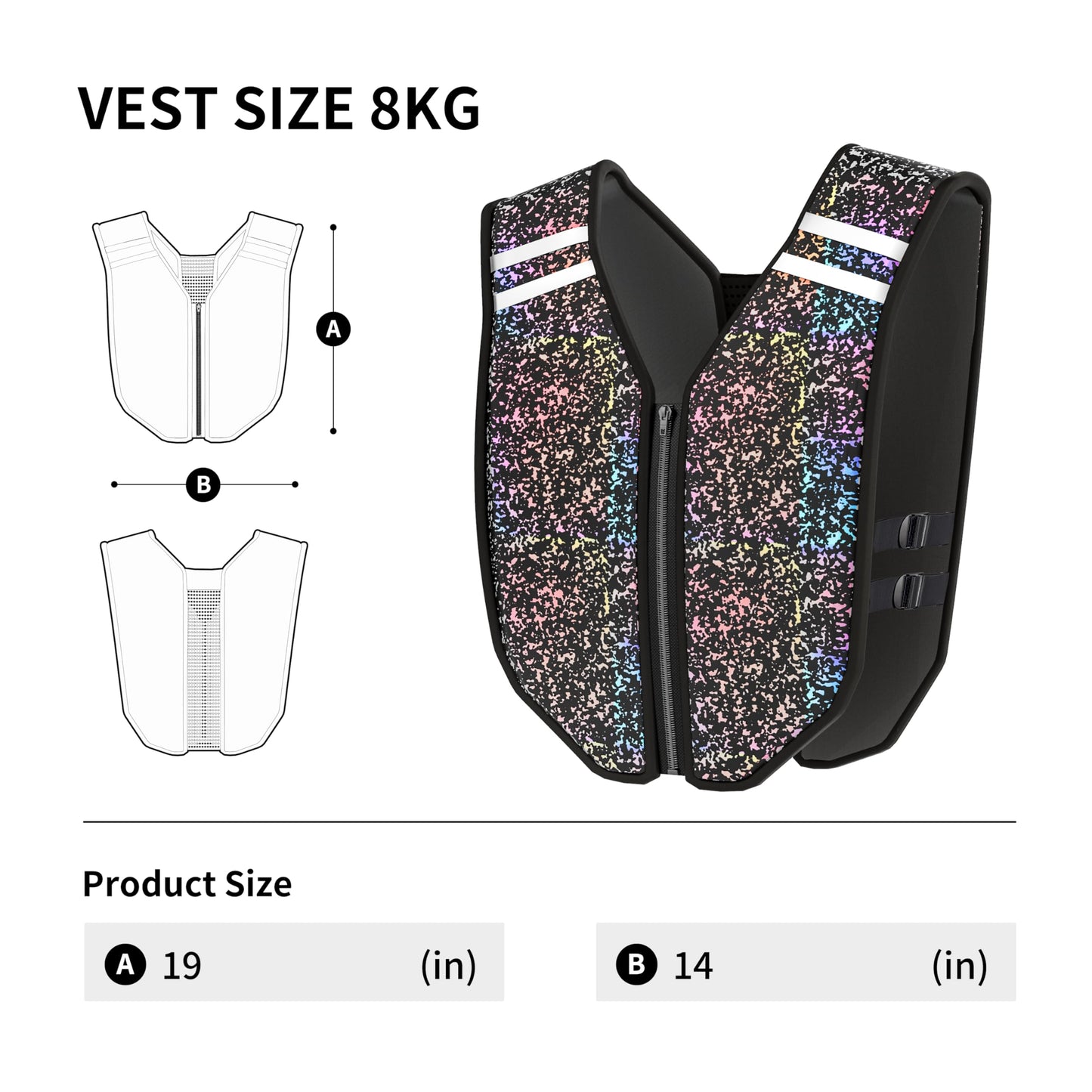 PROIRON Weighted Vest Soft Washable for Men Women Kids 6.5lbs/11lbs/17.5lbs/22lbs,Fully Reflective Running Weight Vest,No Leakage Weighted Vest for Fitness,Workout,Weight Loss,Strength Training