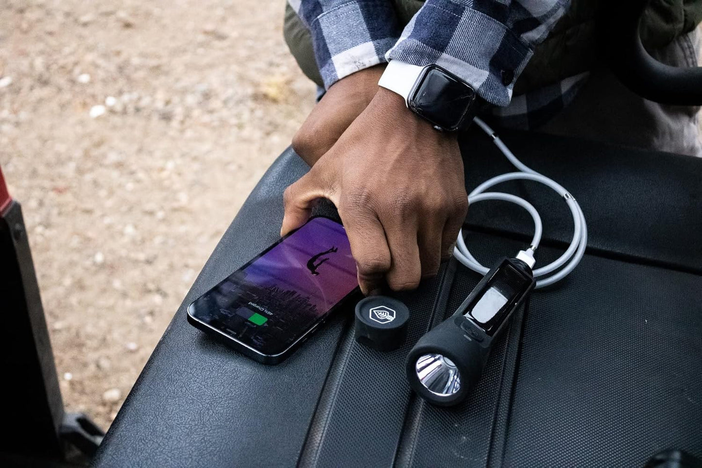 Journey 300 Solar LED Waterproof Flashlight with USB Phone Charger, Yellow