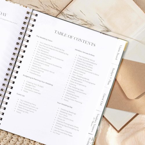 Beautiful Boho Wedding Planner Book and Organizer - Enhance Excitement and Makes Your Countdown Planning Easy - Unique Engagement Gift for Newly Engaged Couples, Future Brides and Grooms,9 X 11 inches