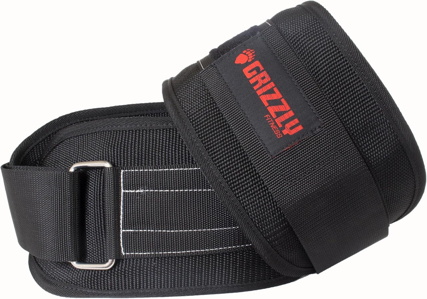 Grizzly Fitness 4" Bearhugger Nylon Weightlifting Belt | Intended for Lightweight Training | Polypropylene Sling Fabric With Military Web | Hook & Loop Closure | Roller Buckle
