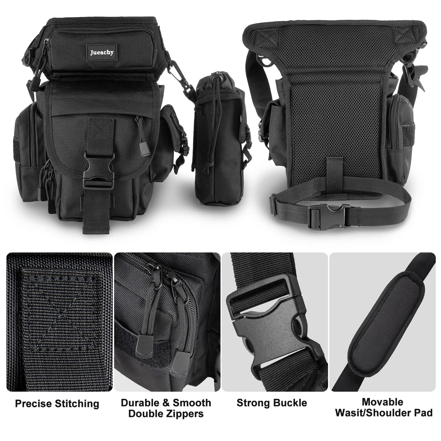 Jueachy Drop Leg Bag+Jueachy Fishing Tackle Backpack