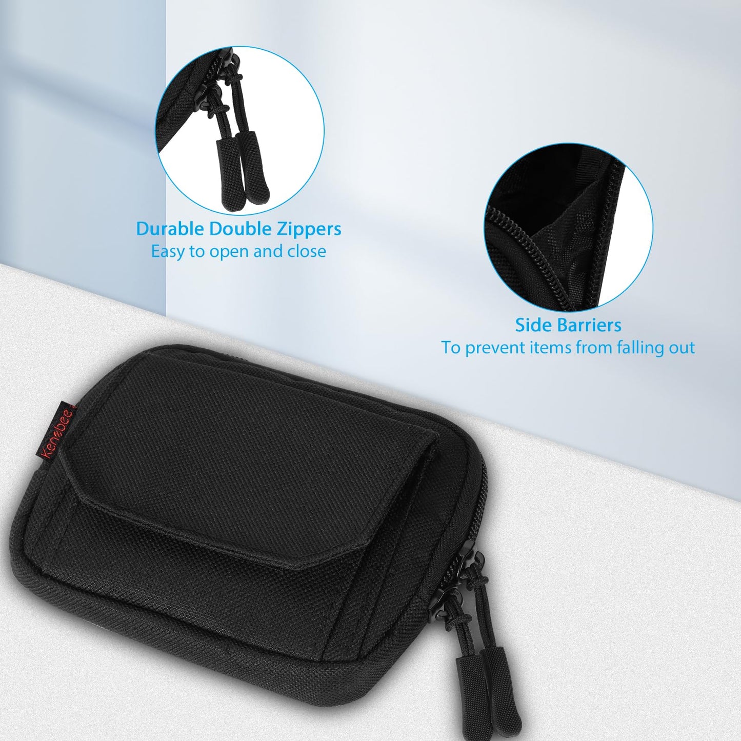 KENOBEE Duty Belt Gloves Pouch, Latex Disposable Glove Holder Convenient Carrier Pockets Waist Bag Practical Accessory for Police Officer Law Enforcement Personnel Security Firefighter Professionals