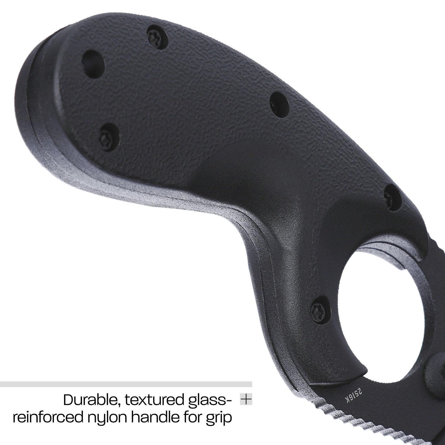 CRKT Bear Claw Fixed Blade Knife with Sheath: Hawkbill with AUS 8 Steel Blade, Glass-Reinforced Nylon Handle, 2516K