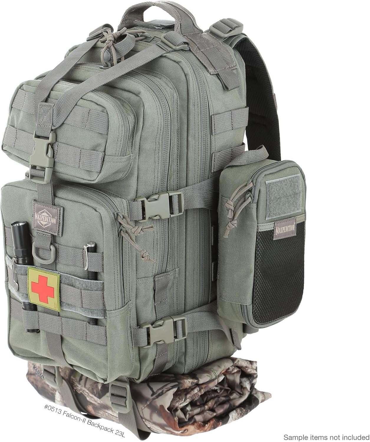 MAXPEDITION Falcon-II Backpack, 23L Tactical Backpack, Survival Pack, Bug Out Bag, MOLLE Go Bag for EDC, 0513