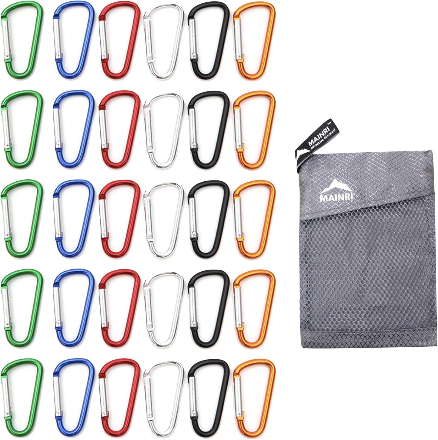 30 pcs Carabiner Clip Keychain Small Caribeaner Clip Keys Chain