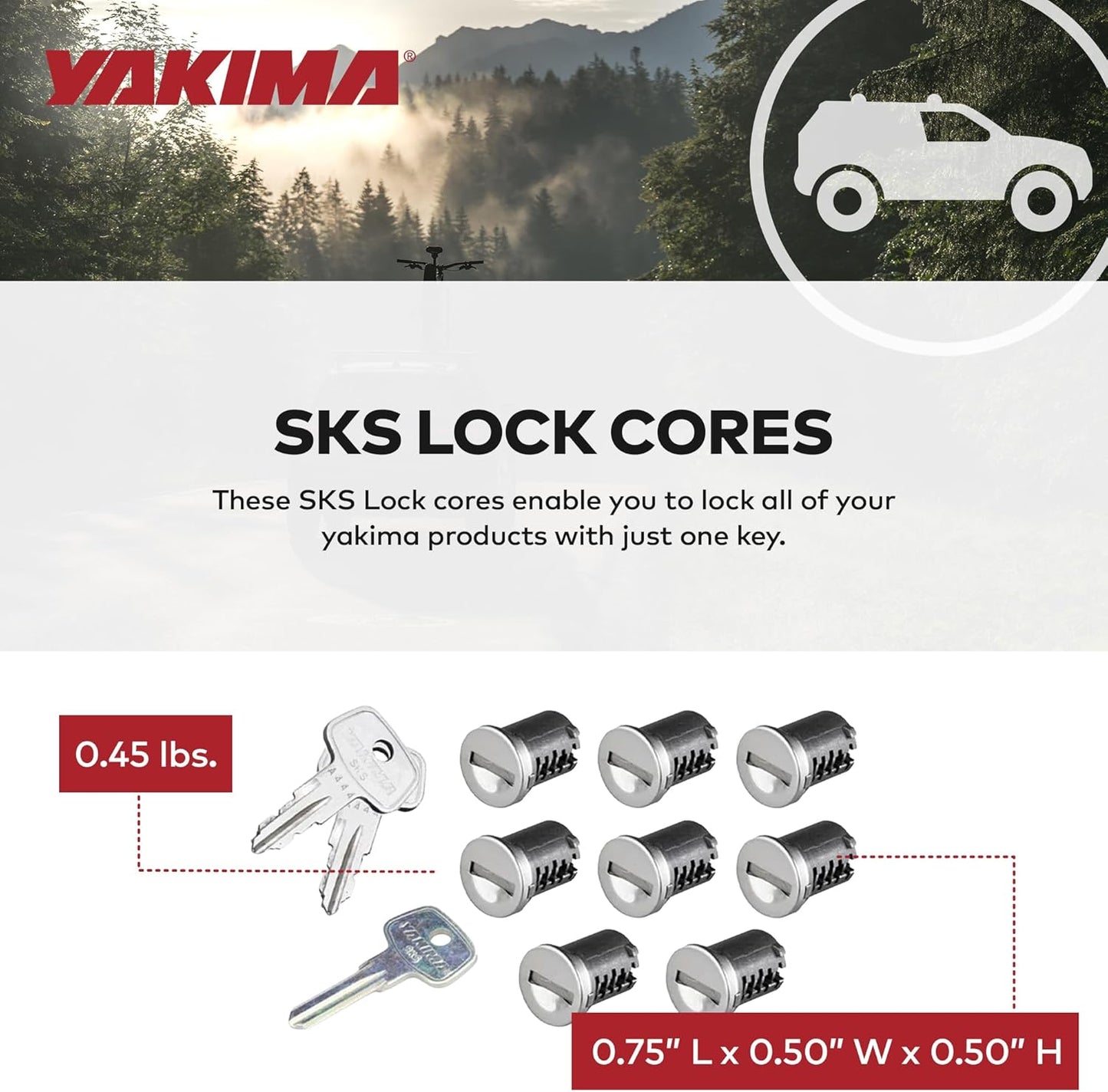 YAKIMA - SKS Lock Cores for Yakima Car Rack System Components