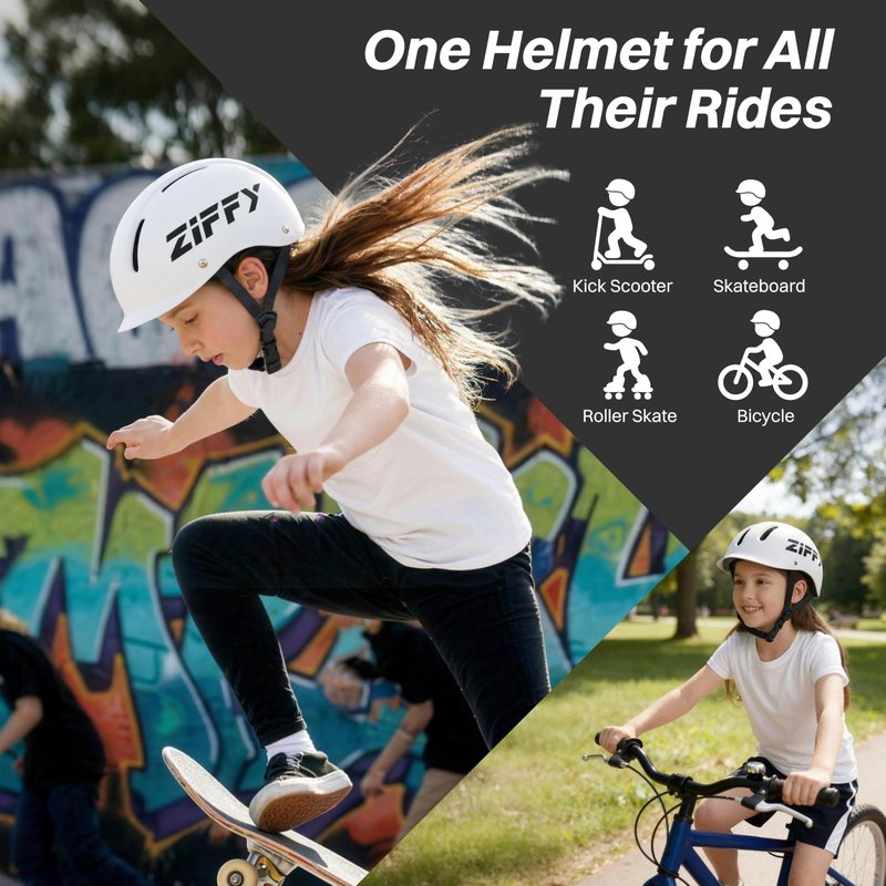 JOVA ZIFFY Kids/Toddler Bike Helmet, Adjustable, Lightweight, Safety Certified Scooter Helmet for Boys & Girls with Washable Inner Lining, 2 Sizes, 4 Colors – Fits Toddlers to Youth