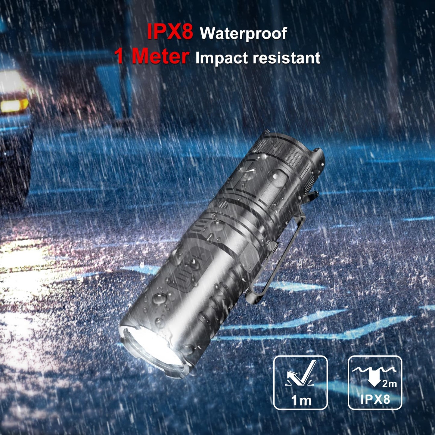 klarus XT1C Pro Helmet Tactical Flashlight, 1000 Lumens Bright Hard Hat Light, with Helmet Mount, One Click Fast Response, Military Accessories for Firefighter, Police and Guard