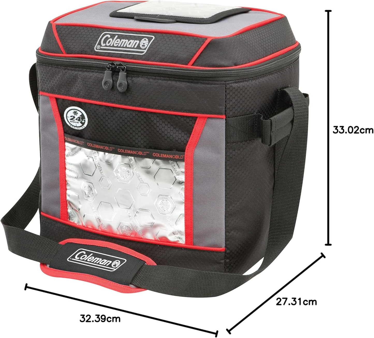 Coleman Soft Cooler Bag | Keeps Ice Up to 24 Hours | 30-Can Cooler with Adjustable Shoulder Straps | Great for Picnics BBQs Camping Tailgating & Outdoor Activities