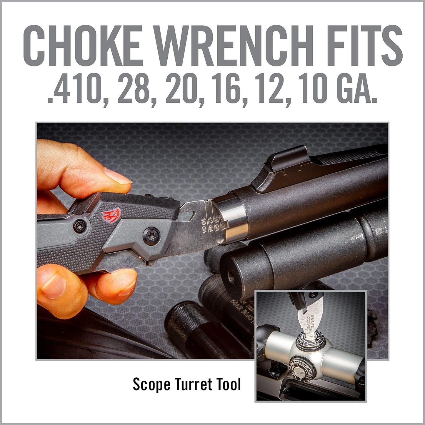Real Avid 30-in-1 Gun Multitool for Shotguns & Rifles - Gunsmithing Tool with Choke Wrench, Bit Driver & More