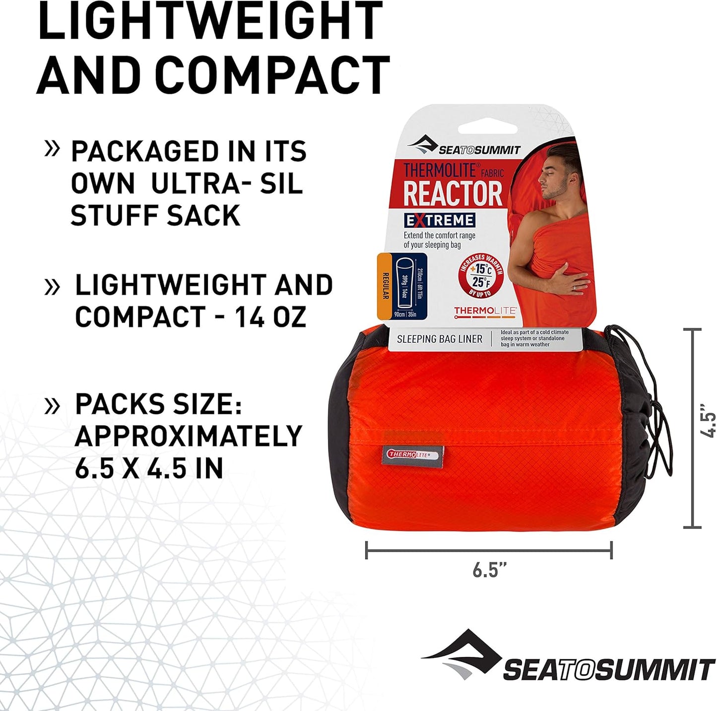 Sea to Summit Thermolite Reactor Extreme Sleeping Bag Liner - Red, 90 x 210 Centimeter