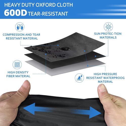 OVCRNIBI Bike Cover for Transport on Rack,Waterproof Tear Resistant Outdoor Bicycle Cover for 1,2 Bikes with Visible Tail Lights,License Plate Window and 2 Elastic Straps,80 ''L x 18''W x 50''H