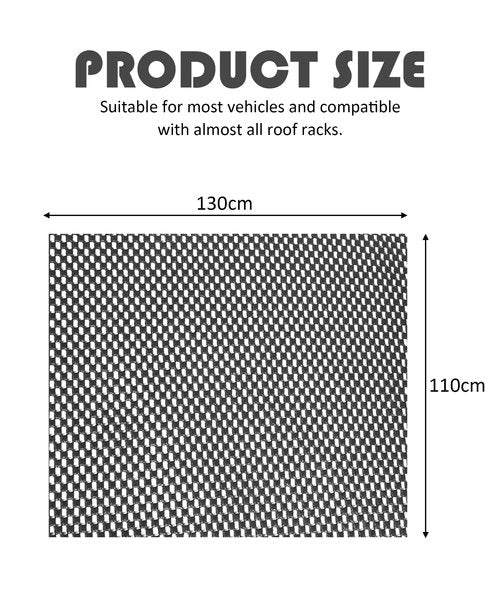 RACOONA Roof Rack Pads, 51"x43" Roof Cargo Bag Protective Mat, Black, Soft Shell, Universal Fit, Not Water Resistant