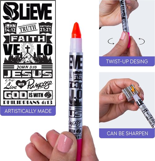 BLIEVE - Aesthetic Highlighters and Gel Pens With Soft Ink And Tip, Bible Highlighters and Pens No Bleed, Dry Fast Easy to Hold, for Bible Journaling Planner School Supplies (Pastel)