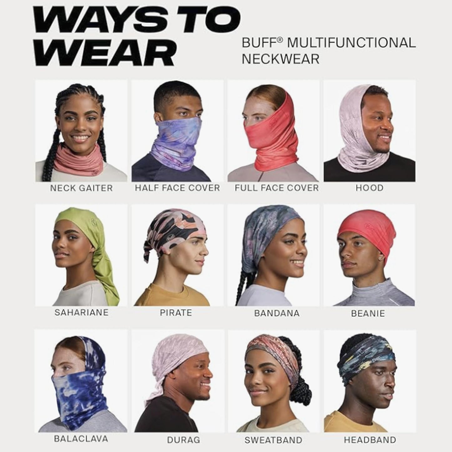 BUFF CoolNet UV Bike Neck Gaiter, Reflective, UPF 50 Sun Protection, Breathable, Cooling Bandana, Quick Dry Face Mask, Akim Cobalt, Adult Size