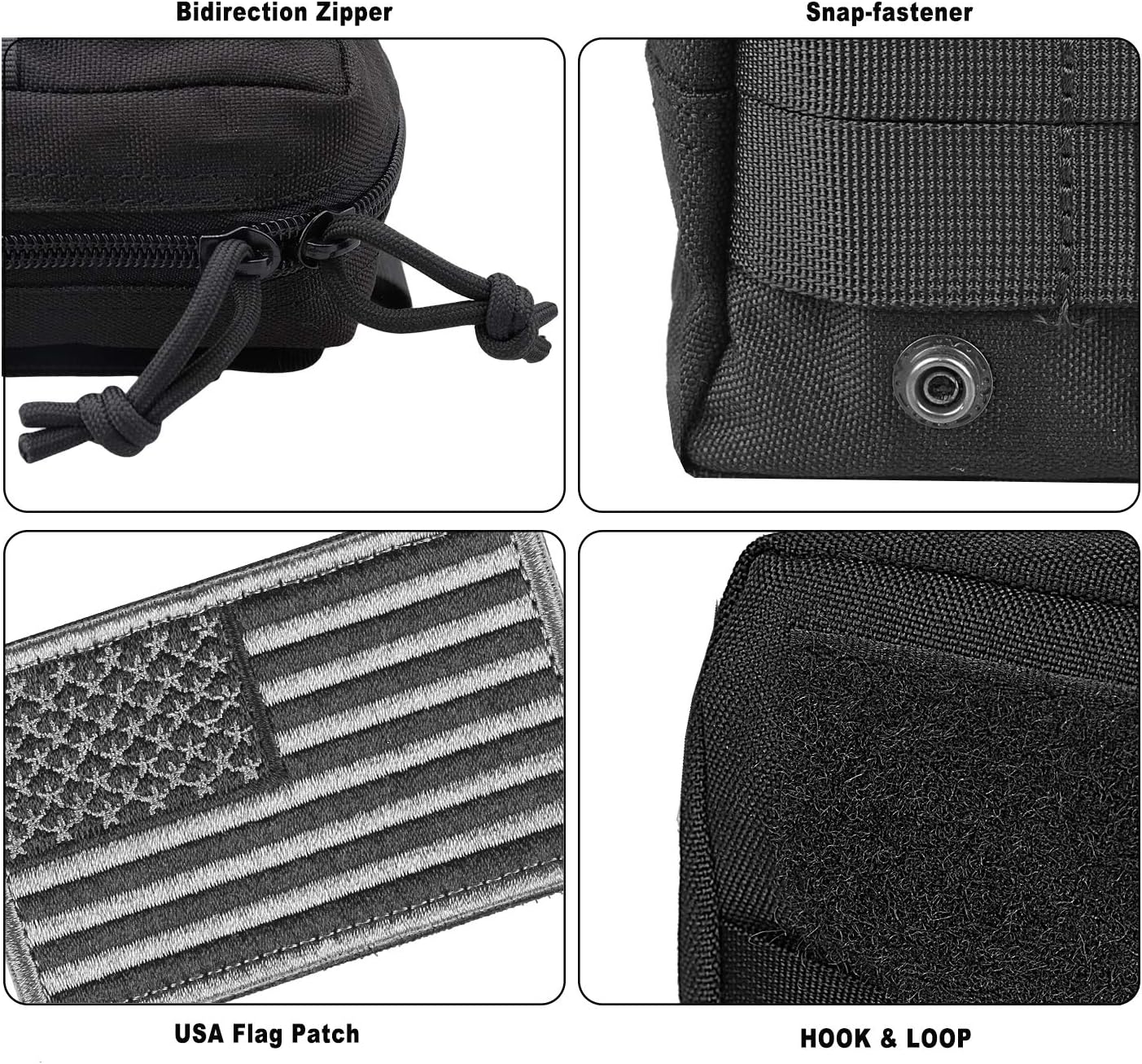 AMYIPO MOLLE Pouch Multi-Purpose Compact Tactical Waist Bags Small Utility Pouch 2 PCS Small Pouch