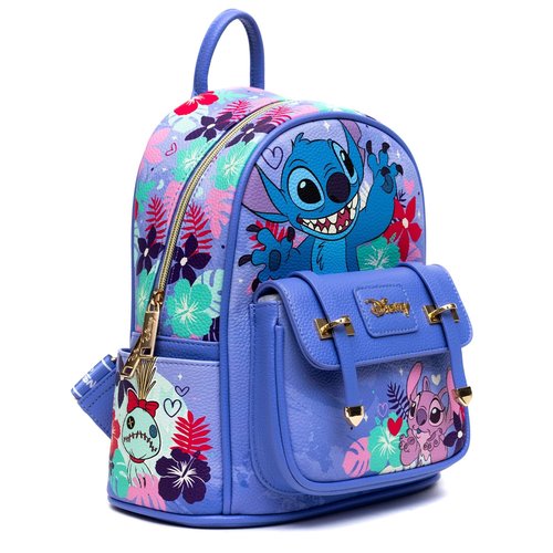 Wondapop Stitch and Angel 11" Vegan Leather Fashion Mini Backpack