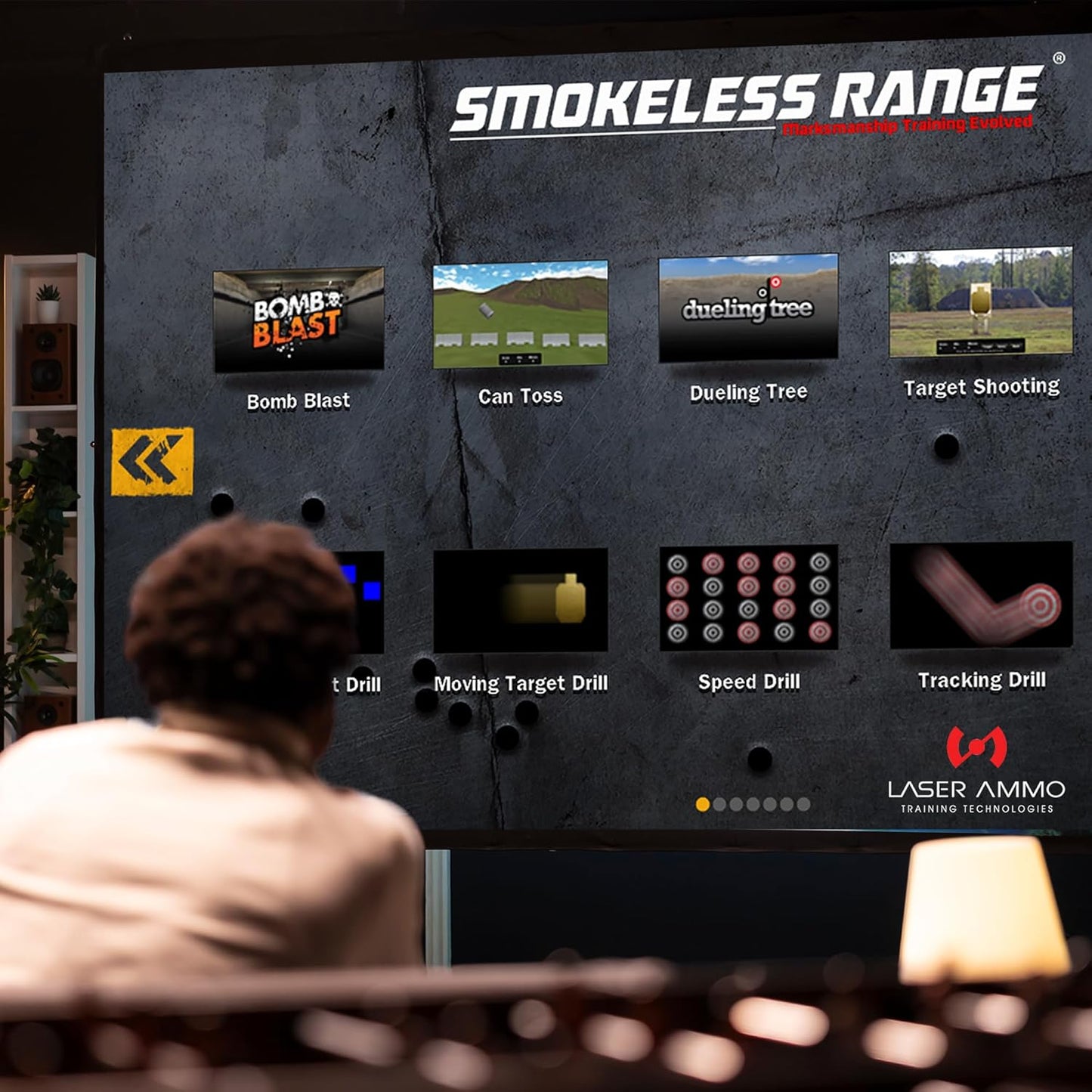 Laser Ammo Smokeless Range Judgmental and Marksmanship Shooting Simulator (Latest Version) for training with your own laser based training simulator in the comfort of your home