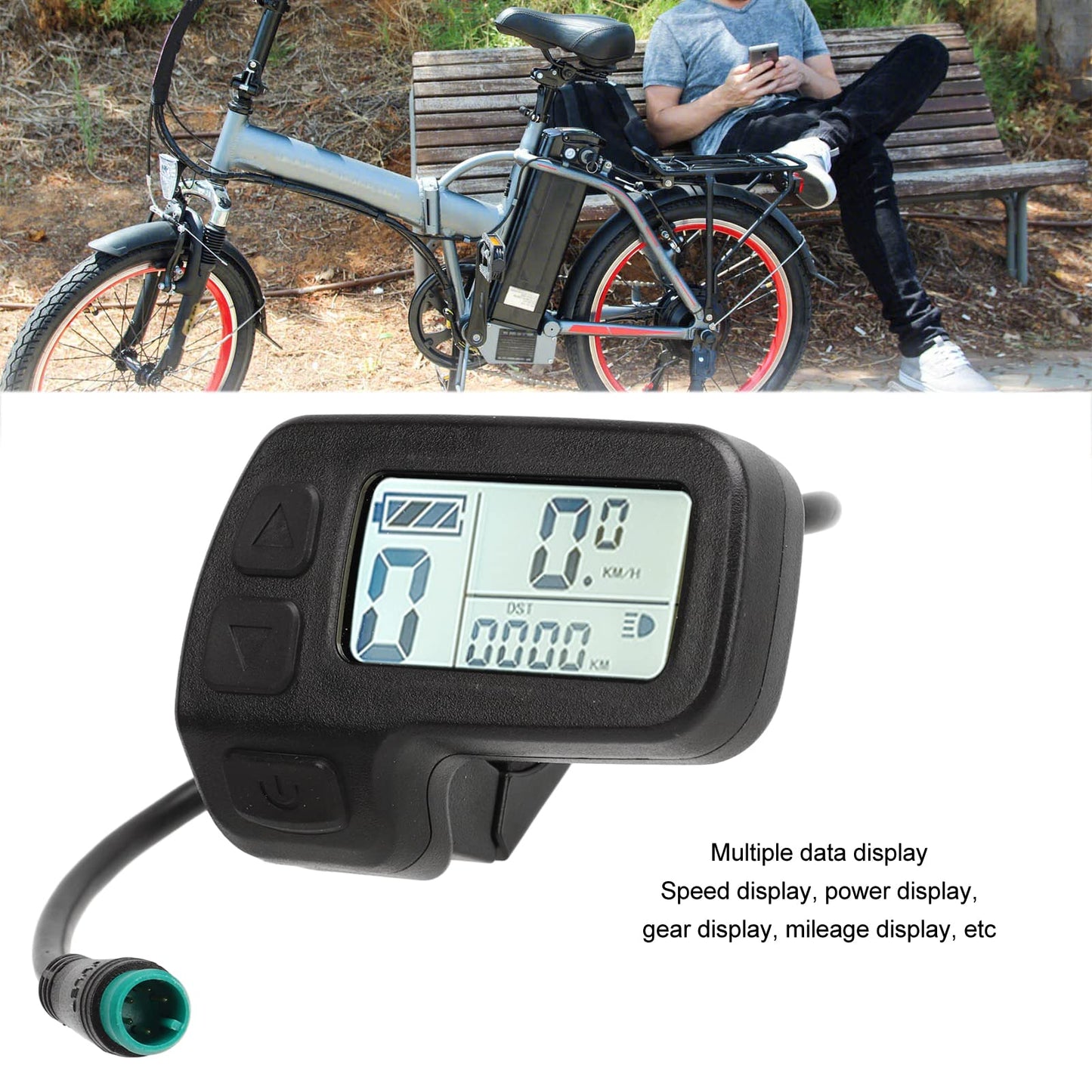 24V 36V 48V Universal Electric Speed Meter KT LCD1 Electric LCD Display Meter for Electric