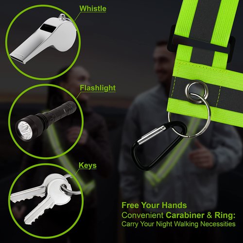 HiVisible Bulk 10 Pack - Safety Reflective Sash for Walking at Night Adjustable Safety Sash for Men Women Kids Reflective Belt Sash for Running Walking Biking