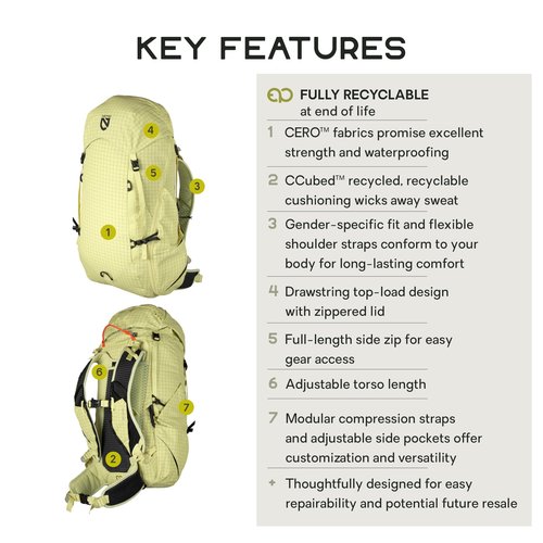 NEMO Equipment Resolve Endless Promise Technical Active Daypack - 35L - Citron