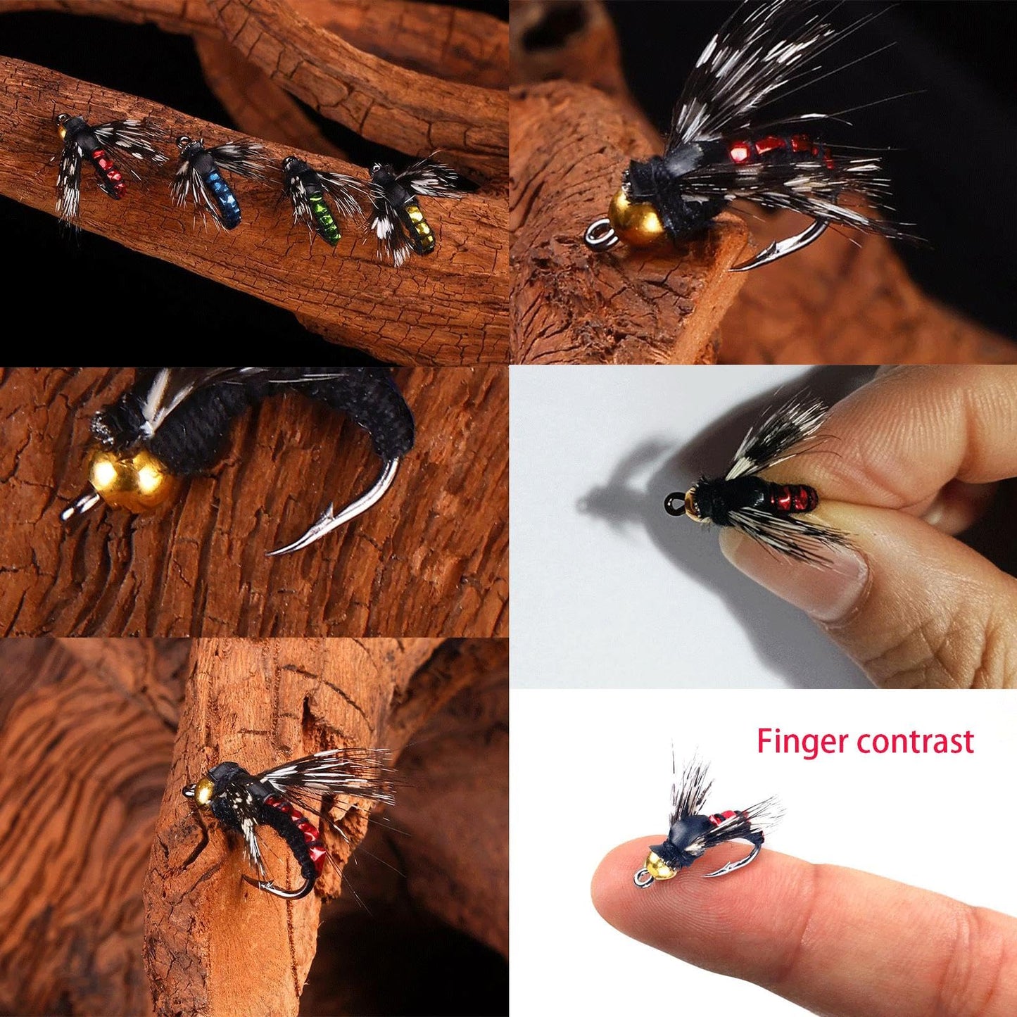 10pcs Fly Fishing Lures Kit Fishing Fly,Fly Fishing Kit Fly Fishing Lures,Handmade Lures Assortment Kit Artificial Bait Hooks for Bass Trout Salmon Fishing,Suitable for Freshwater and Saltwater