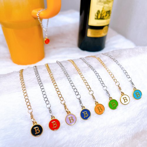 UHOUSE Letter Charm Accessories for Stanley Cup,8PCS Initial Name ID Personalized Handle Charm for Stanley Tumbler/Simple Tumbler (B)