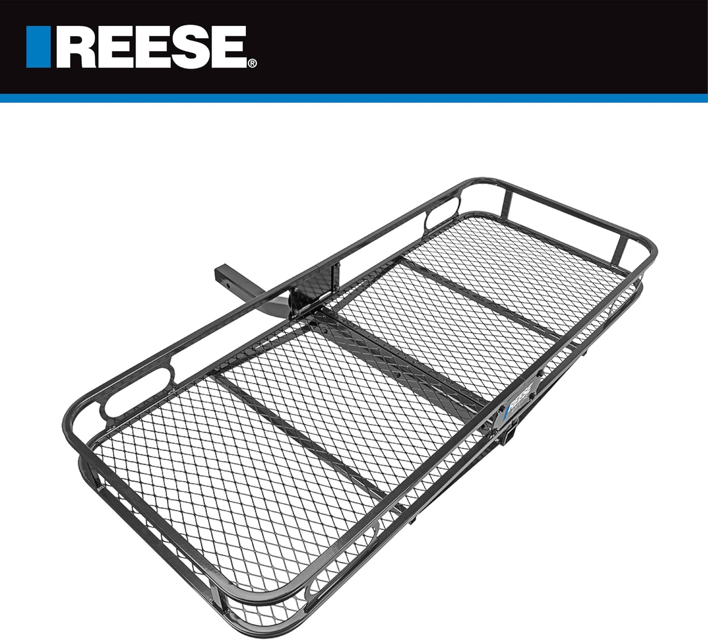 REESE Explore 63153 Rambler Hitch Mount Cargo Carrier, 60 X 24 Inches, Fits 2 Inch Receivers, 500 lbs. Capacity