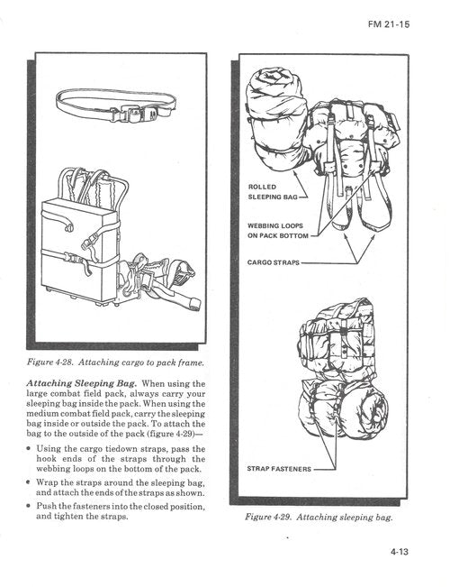 Straps, Cargo Tie-Down for US Army Alice Pack 53 Inches Long - 2 Pack - Original Unissued Condition