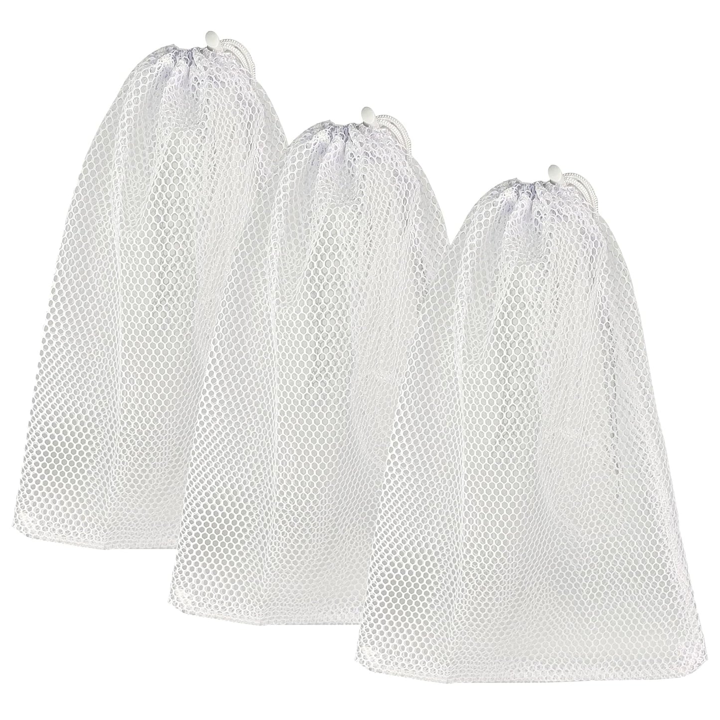 3 Pieces Shark Shooter Premium Nylon Mesh Chum Bag for Enhanced Fishing Attraction 12 x18 inch Chum Bag with Drawstring