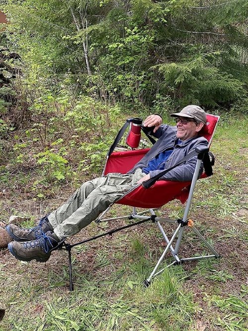 Universal Folding Camping Chair Foot Rest Ottoman Portable Recliner Lazy Retractable Footstool Leg Rest Chair for Hiking Fishing Beach (Gray)