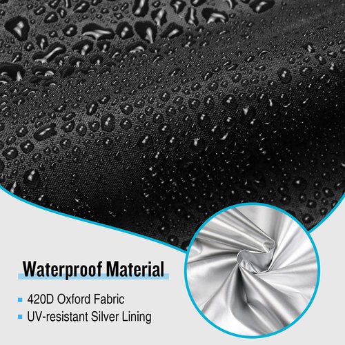 Kingling Cooler Cart Cover Fits Keter 89.8 Quart Patio Cooler, Waterproof Patio Party Rolling Ice Chest with Wheels Outdoor Cooler Cart Cover Black - 38''L x24''W x35''H
