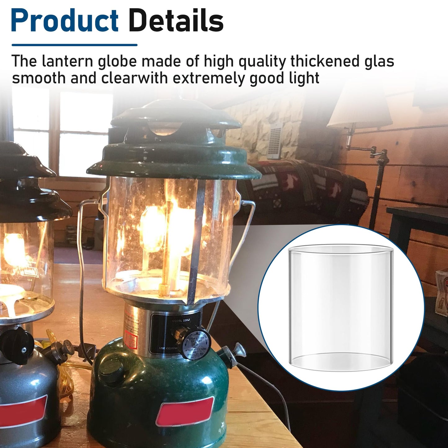 10 Pcs Propane Lantern Mantles with Lantern Globe Replacement Glass - Glass Globe Compatible with Coleman Fueled Lanterns, Propane Lantern Mantles Replacement Suitable for Outdoor Camping Lantern