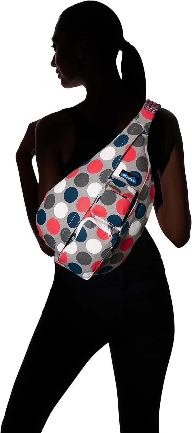 KAVU Original Rope Bag Sling Pack with Adjustable Rope Shoulder Strap - Got Dots