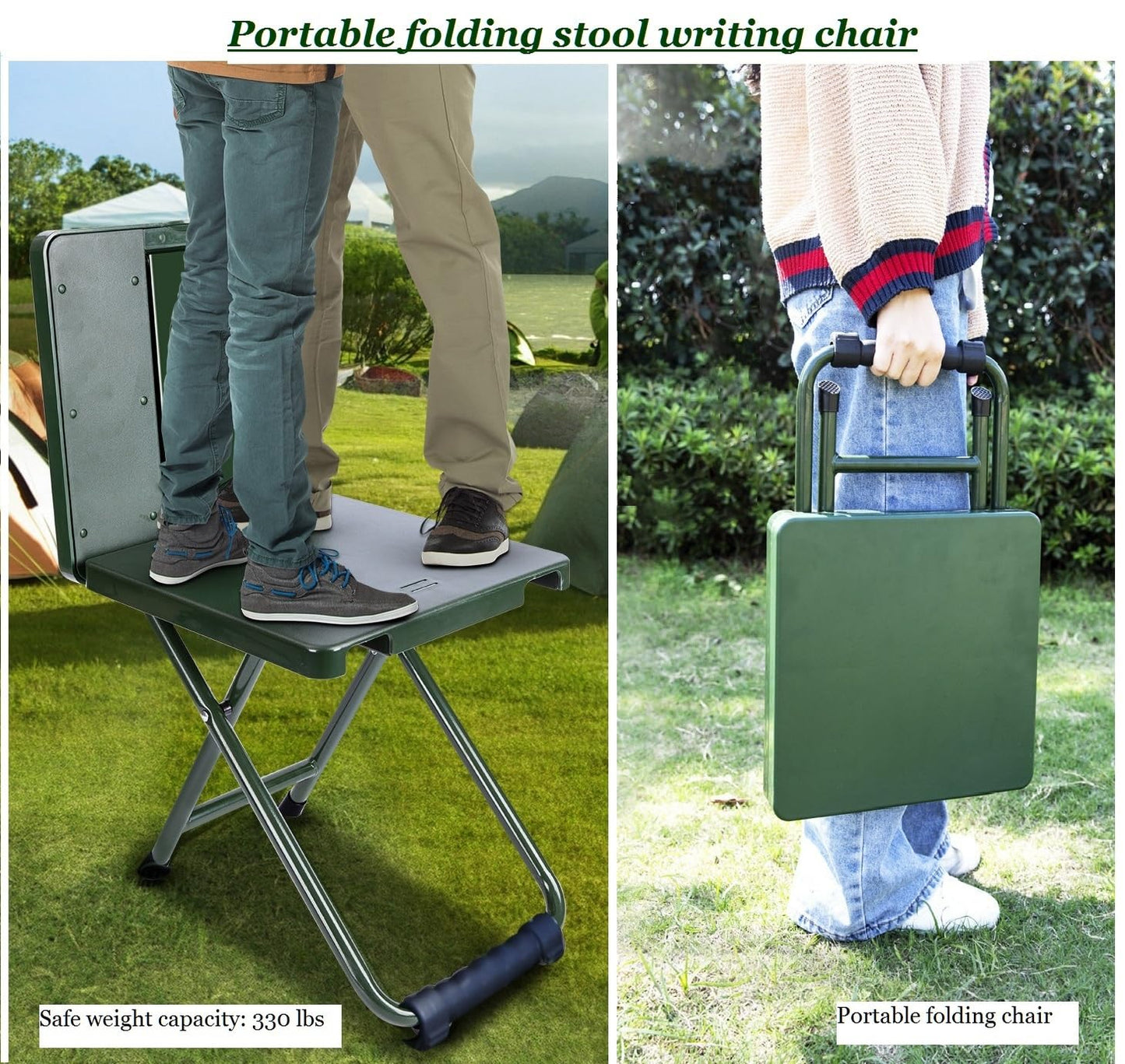 MOGUOBIN Folding Camping Chair - Portable Outdoor Stool, Multi-Functional for Camping,Hunting,Hiking