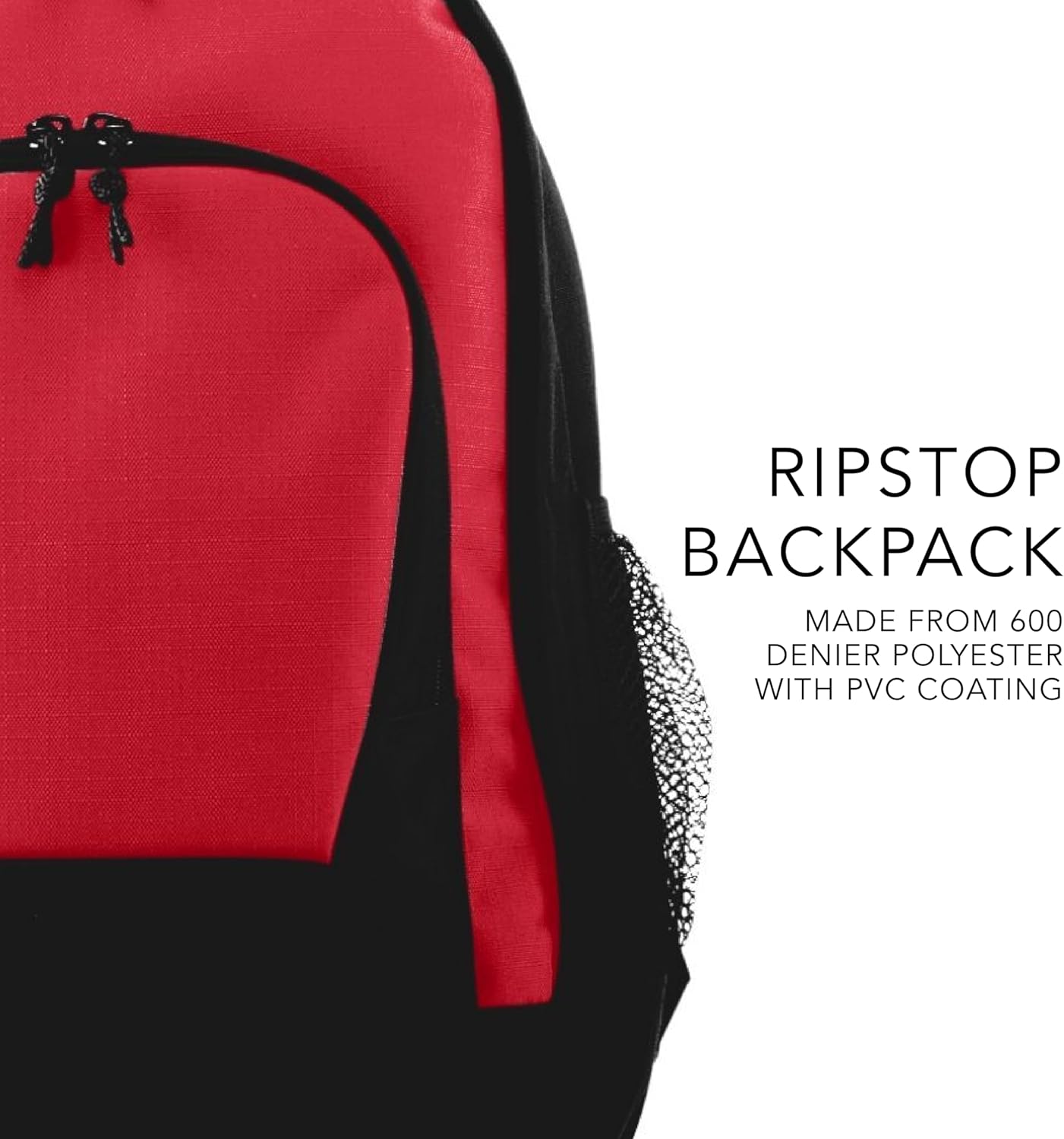 Augusta Sportswear Ripstop Backpack, One Size, Black/Black