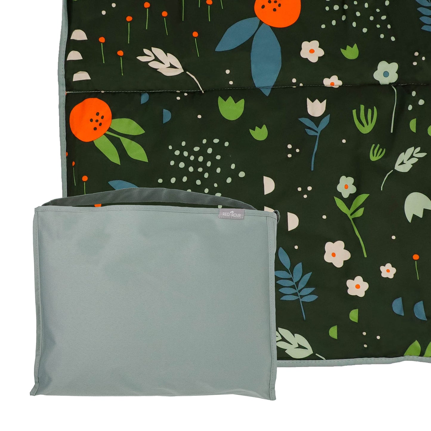 RED ROVR Adventure Blanket | Foldable Outdoor Mat Fits Inside Easy-to-Carry Tote Bag | Beach, Picnic, Grass | Shoulder Strap & Exterior Pocket | 100% Soft Polyester | Large, 5’ x 6’