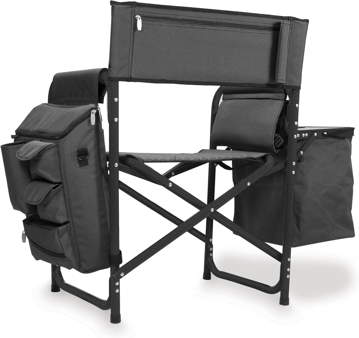 PICNIC TIME NCAA Oklahoma State Cowboys Fusion Camping Chair with Side Table and Soft Cooler - Beach Chair for Adults - Lawn Chair