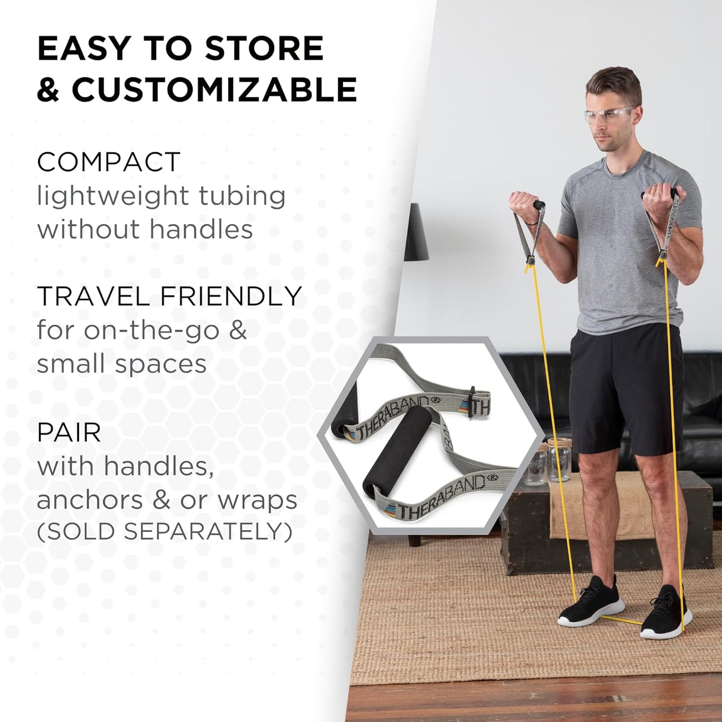 THERABAND Latex Resistance Tubing, Green, Heavy, Level 3, 25 ft Roll, Professional Grade for Upper and Lower Body Workouts, Cut-to-Length, Color-Coded Resistance Levels