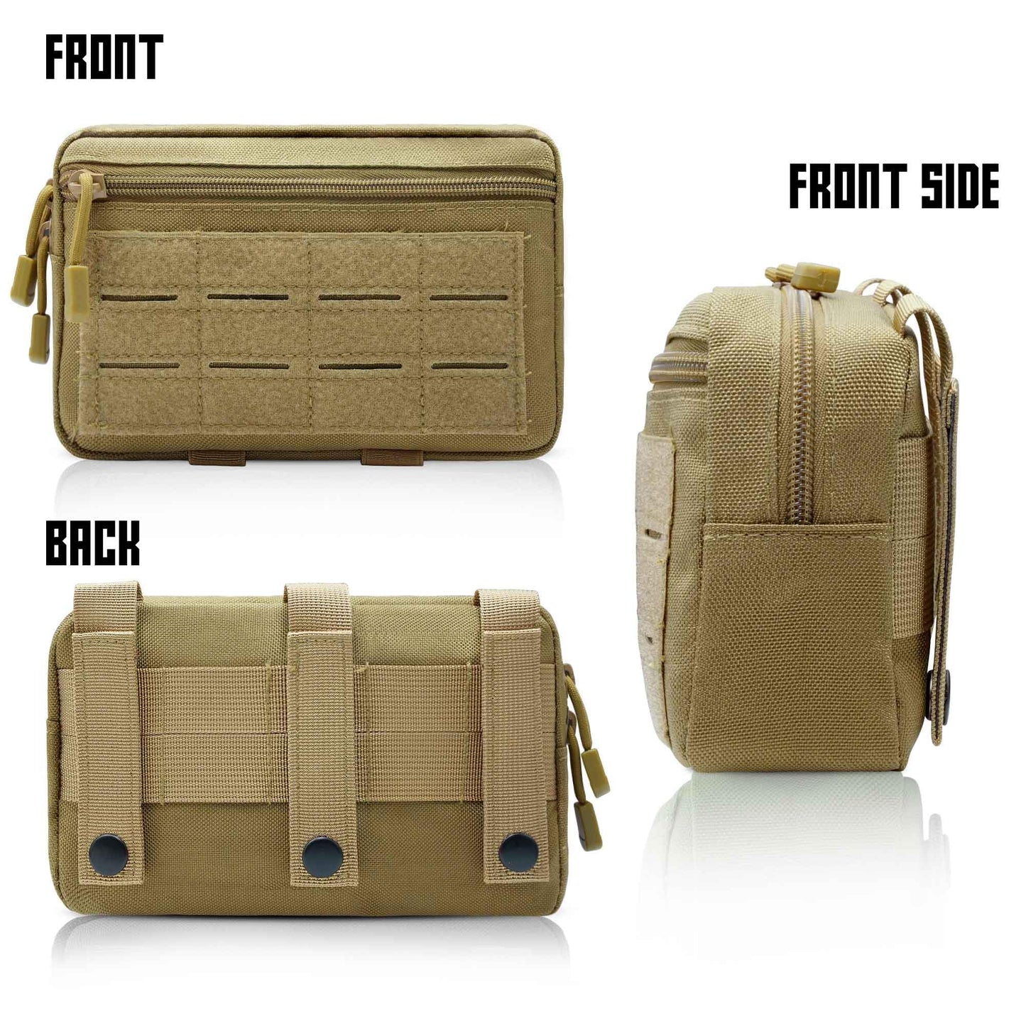 2 Pack Molle Pouches - Tactical Compact Water-Resistant Utility Admin Pouch for Vest Backpack Duty Belt Tactical Vests