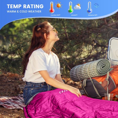 CPJCMP 0 Degree Sleeping Bag|100% Cotton Flannel XXL for Adults|Big and Tall Cold Weather Winter Zero Degree Camping,Free Compression Sack