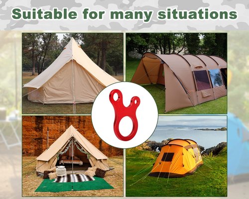 DS. DISTINCTIVE STYLE Aluminum Guyline Tensioner 20 Pieces Rope Tensioner for Outdoor Tent Camping Accessories