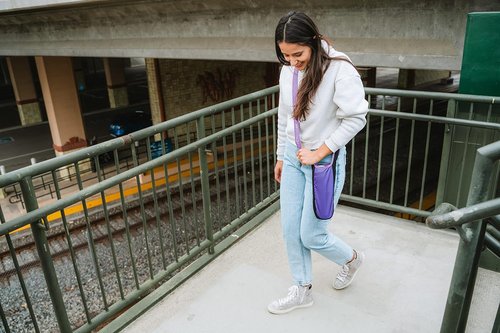 ChicoBag rePETe Water Bottle Sling | Recycled Water Bottle Carrier with Strap | Eco Friendly | Limestone
