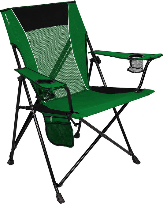 Kijaro Portable Camping Chairs - Enjoy the Outdoors with a Versatile Folding Sports Chair for Outdoor & Lawn - Dual Lock Feature Locks Position – Hallet Peak Gray