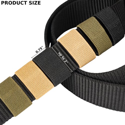 Elastic Belt Keepers for Duty Belt, Backpack Strap Keeper Strap Organizer Strap Holder for Men, Nylon Webbing Keeper Belt Loop Keeper,Tactical Belt Keepers 1.5 inch for 1.5"-2" Wide Belts (6, Black)