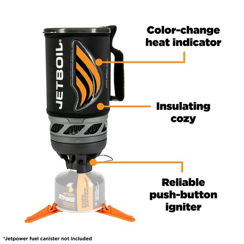 Jetboil Flash Java Kit Camping and Backpacking Stove Cooking System with Silicone French Press Coffee Maker, Carbon