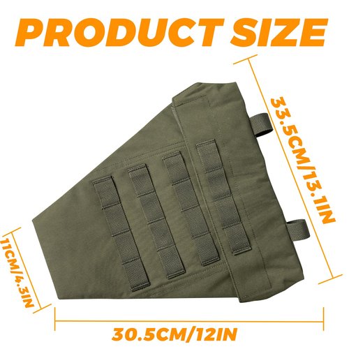 ULIONTAC Tactical Crotch Protective Panel - Lower Abdomen Platform Groin Protector 500D Nylon Molle Strap with Foam Inset Padding (RG)