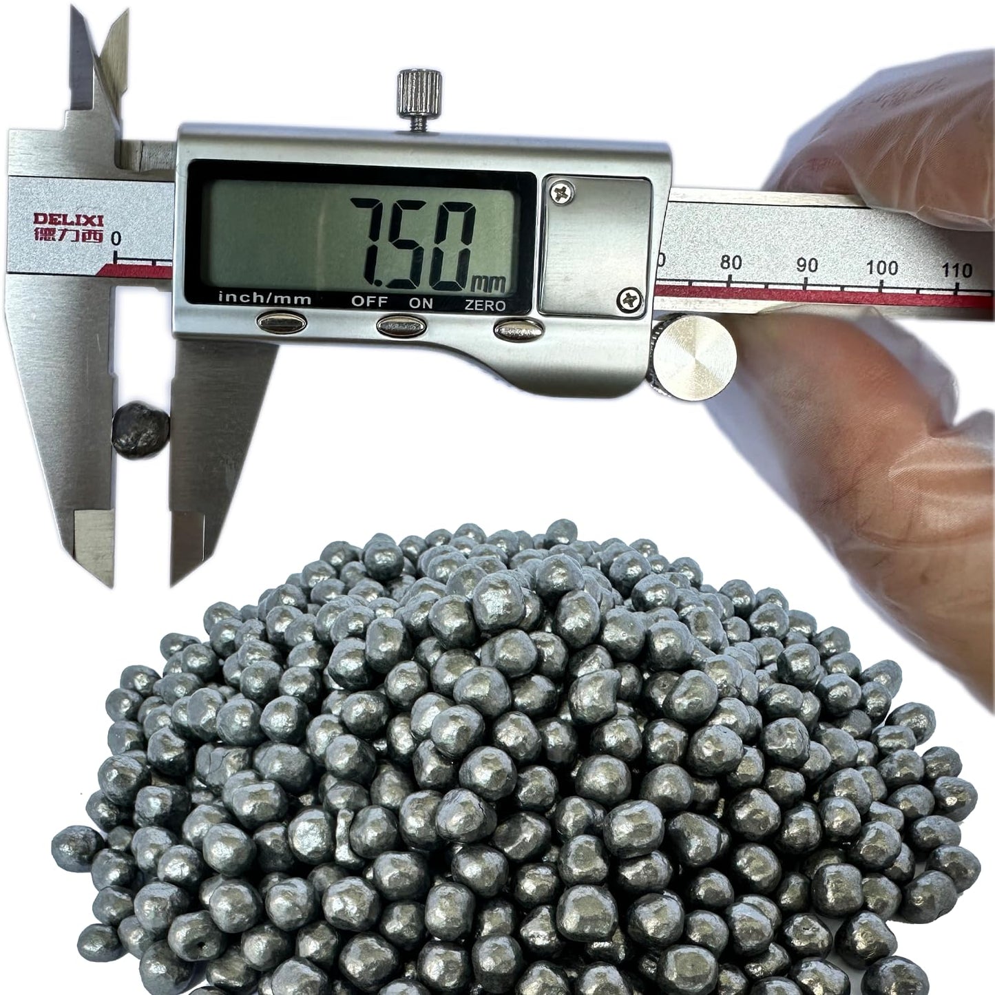 1lb Bag of #7 Lead Shot Balls - 99.9% Pure (7.5mm) - Heavy Duty Ballast Weights for Sleds, Scuba Diving, Hunting, Fishing, and More