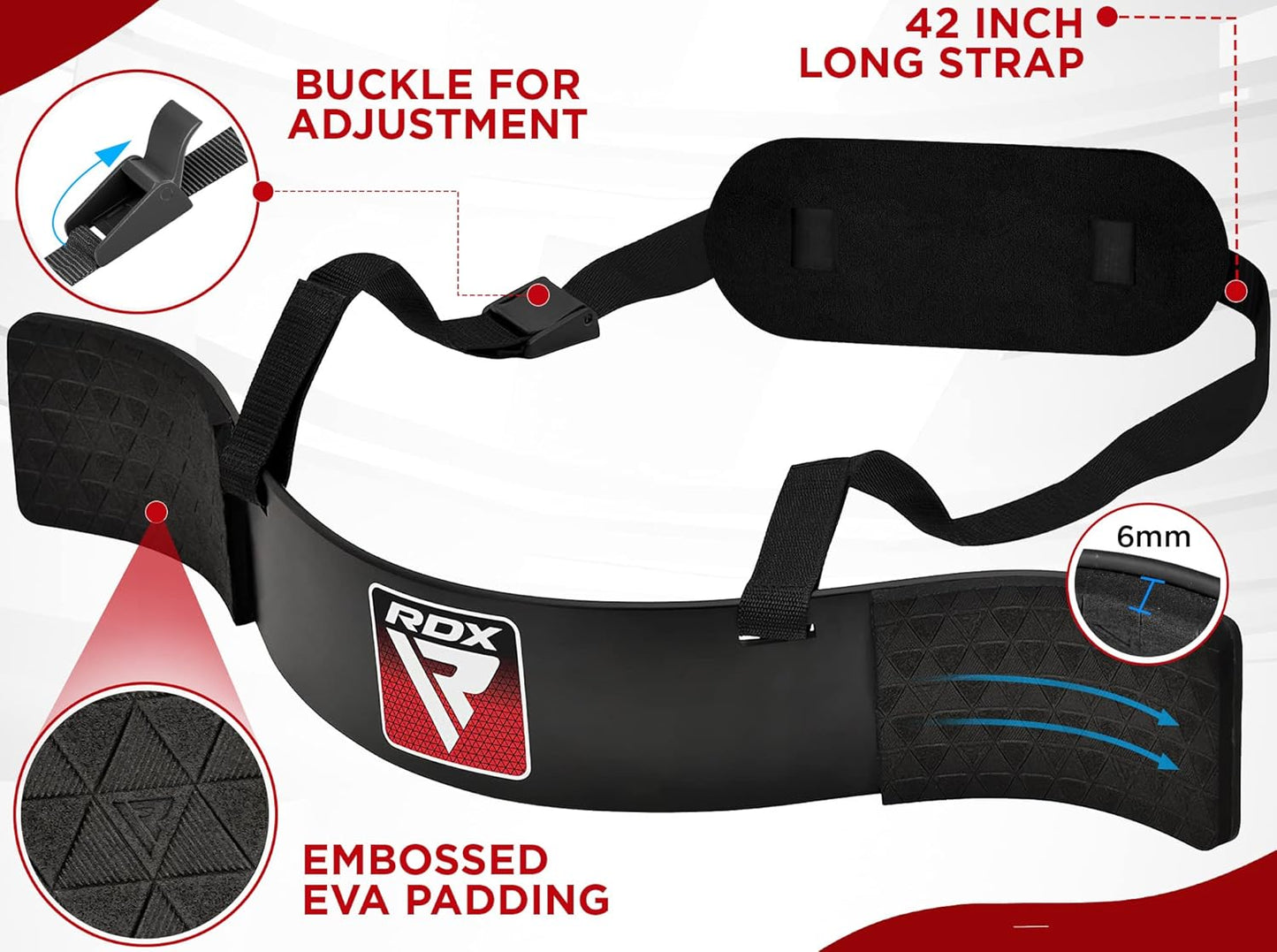 RDX Arm Blaster Biceps Triceps, 23” Aluminum Fitness Curl Support Isolator, Weightlifting Muscle Gains Big Arms Extension Builder, Adjustable 42” Strap, 6MM Neck Pad, Curved Design, Thick Padding