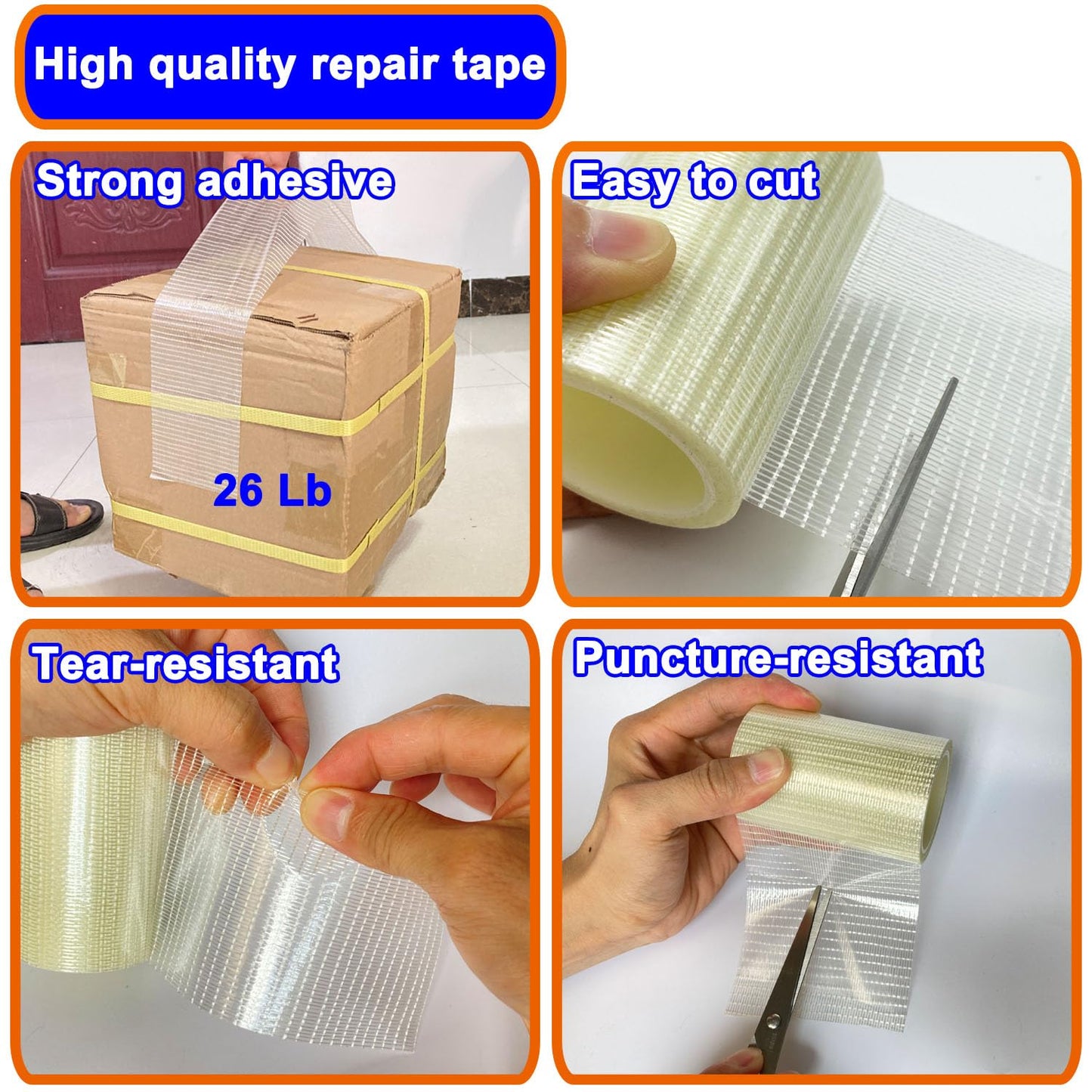 KAIHENG 39FT RV Awning Repair Tape,Waterproof Canvas Repair Patch Kit, Tent Repair Tape for Tarp,Outdoor Repai Sail Tape, for Boat Covers, Canopy, Tears